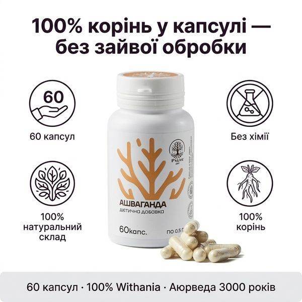 Ашваганда | Капсулы | 60 шт DAR-0147 фото