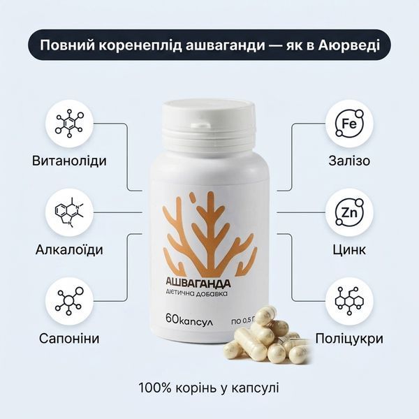 Ашваганда | Капсулы | 60 шт DAR-0147 фото