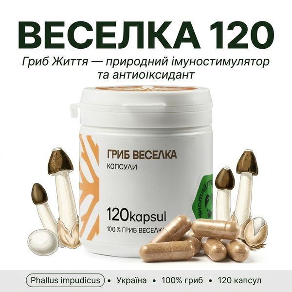 Капсули гриб Веселка 120 шт DAR-025 фото