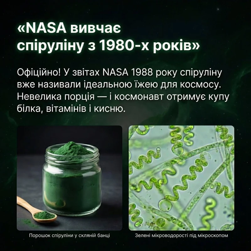 NASA і спіруліна: дослідження 1980-х років.